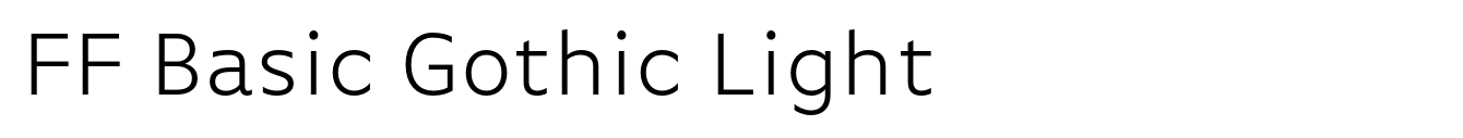 FF Basic Gothic Light